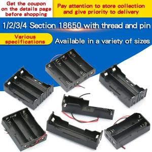 1PCS DIY 플라스틱 18650 배터리 상자 보관 케이스 배터리 케이스 배터리 홀더 와이어 리드 핀이있는 컨테이너 클립