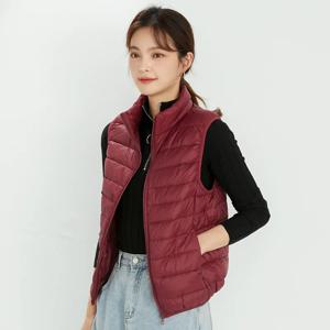 여성용 민소매 패딩 코트, 90% 화이트 덕 다운, 경량 패셔너블 짧은 파카, 봄 조끼 재킷, 2023 신상