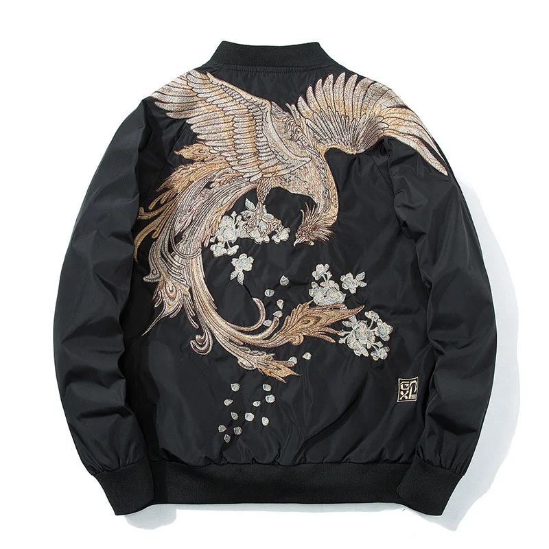 봄 파일럿 폭격기 재킷 남성 여성 새 자수 야구 재킷 패션 캐주얼 청소년 커플 코트 일본 streetwear