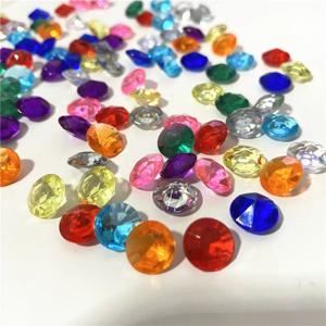 100 조각 직경 10mm 아크릴 다채로운 플라스틱 다이아몬드 모양 전당포 조각 토큰 보드 게임 카운터 액세서리