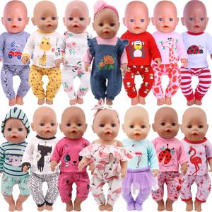 2 개/대 동물 잠옷 정장 43 Cm 태어난 아기 인형 의류 액세서리 18 인치 인형 소녀 장난감 우리 세대 Nenuco