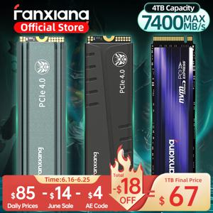 Fanxiang S660/S770/S880 SSD NVMe M2 PCIe4.0x4 PlayStation5/PS5 데스크탑 SSD 하드 디스크용 1TB 2TB 4TB 내부 솔리드 스테이트 드라이브