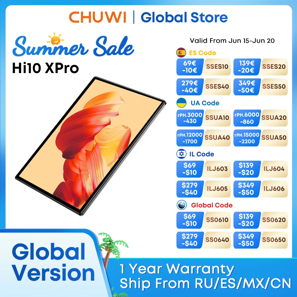 CHUWI Hi10X Pro 태블릿, 4G LTE, 안드로이드 13, Widevine L1, 10.1 인치 IPS 코어, Unisoc T606, 4GB RAM, 128GB ROM, 2.4G, 5G 와이파이, 7000Mah