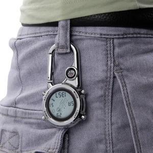 Carabiner 시계에 클립 등산객을위한 합금 Mater Carabiner 디지털 시계 등산 야외 배낭 빛나는 스포츠 시계