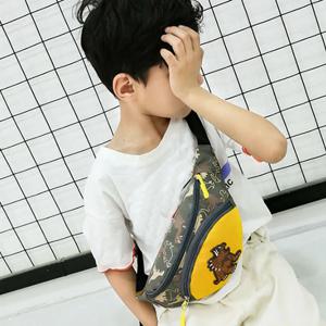 여아 및 남아용 귀여운 만화 공룡 가슴 가방, 어린이 벨트 가방, 머니 파우치, 아기 지퍼 허리 팩, 범 백
