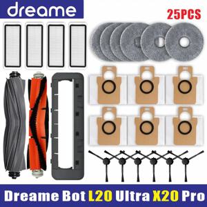 Dreame Bot L20 Ultra /L30 Ultra 액세서리 메인 사이드 브러시 Hepa 필터 걸레 먼지 봉투 로봇 진공 청소기 교체 부품