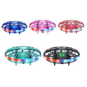 HWRC 미니 UFO 손 감지 유도 헬리콥터 모델 RC 드론, LED 조명, USB 충전식 어린이 장난감