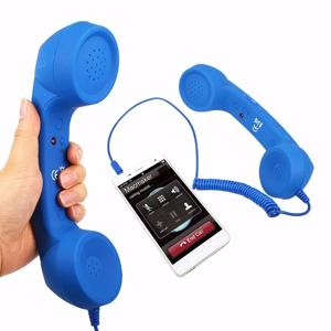 클래식 레트로 전화 핸드셋 셀 수신기 3.5mm 유선 범용 헤드폰 마이크 아이폰 안드로이드에 대한 전화 통화 수신기