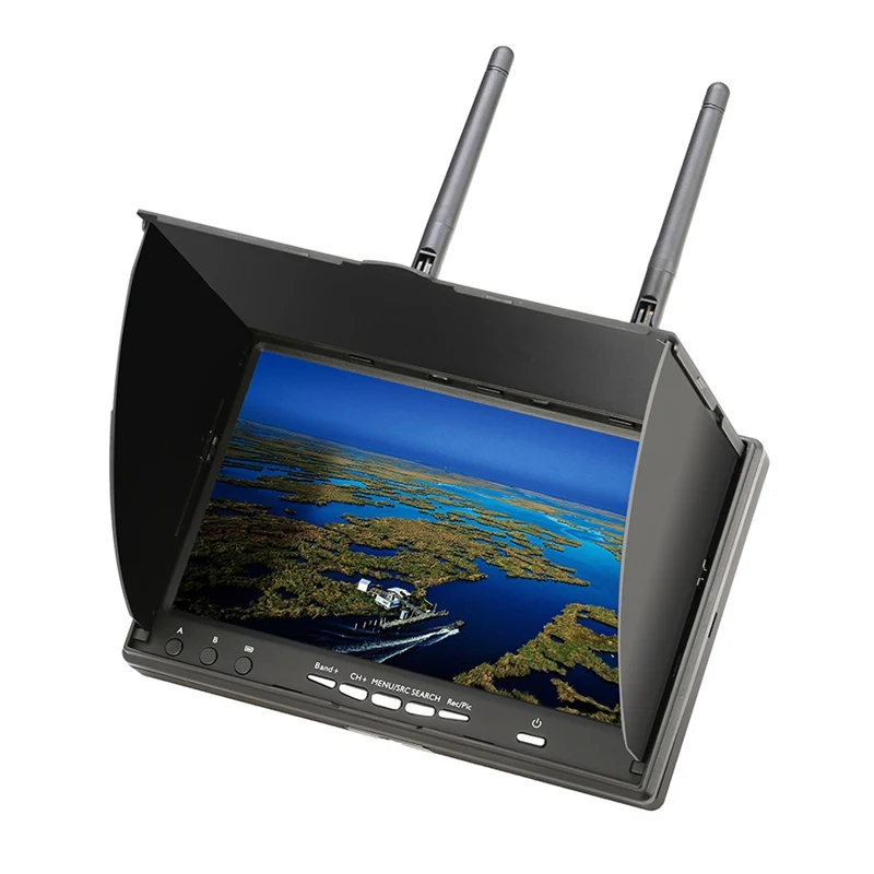 FPVKING LCD5802D 5802 FPV Multicopter RC Quadcopter 부품 용 DVR 내장 배터리가있는 5.8G 40CH 7 인치 FPV 모니터