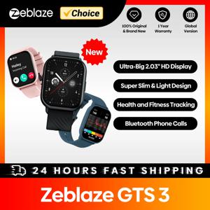 새로운 Zeblaze GTS 3 음성 통화 스마트 시계 초대형 2.03인치 HD 화면 24H 건강 모니터 100개 이상의 스포츠 모드 200개 이상의 시계 모드
