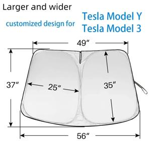 자동차 앞 유리 차양 커버 바이저 앞 창 선 스크린 보호기 디자인 Tesla Model 3 Y Sunshade 액세서리