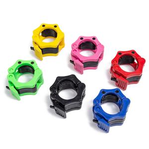 2.5CM 2pcs 릴리스 바벨 클램프 스핀 잠금 바벨 칼라 웨이트 바 클립 역도 강도 훈련