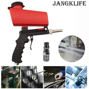조절식 샌드브래스팅 건 90 Psi 휴대용 샌드 블래스터 페인트 스프레이 기계 중력 공압 소형 휴대용 브래스팅 건 세트