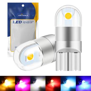 자동차 주차 신호등 3030 SMD 전구, T10 LED W5W, 자동차 인테리어 지도 돔 독서등, 웨지 클리어런스 라이트, 흰색 12V, 2 개