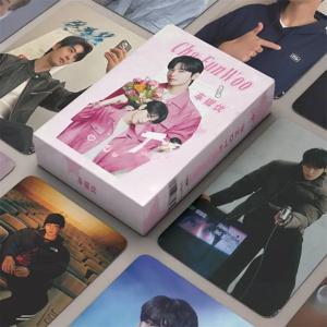 50개/대 Cha EunWoo 레이저 Lomo 카드 한국 스타 미니 엽서 HD 포토 카드 팬 컬렉션 카드
