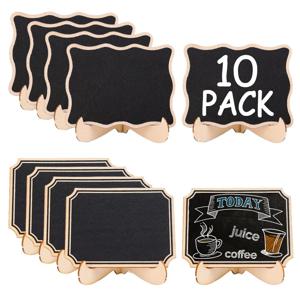 1-10PCS 휴대용 나무 칠판 미니 보드 메시지 레이블 로그인 칠판 DIY 장식 생일 웨딩 홈 파티