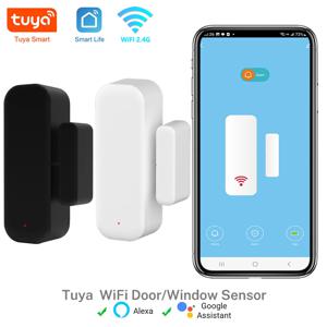 Tuya WiFi 도어 센서 창 센서 스마트 홈용 접촉 센서 스마트 라이프 APP Alexa와 호환되는 원격 제어