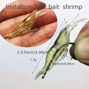 510/20pcs 민물 바닷물용 Goture 새우 미끼, 날카로운 후크와 비드가 있는 빛나는 새우 미끼 세트