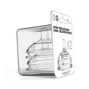 아기 젖꼭지 실리콘 교체 젖꼭지 0-3개월 3-6개월/6개월용 가변 흐름 2pcs 젖꼭지 Como tomo