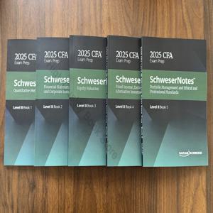 2025 CFA 레벨 2 시험 준비: 정량적 방법, 재무제표, 주식, 채권, 포트폴리오 윤리에 대한 Schweser 노트