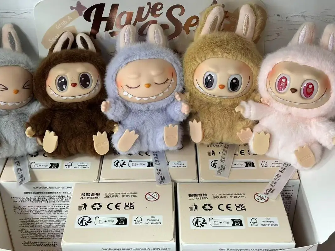 고품질 괴물 인형 Labubu 블라인드 박스 인형 장난감 Kawaii 만화 펜던트 장식 귀여운 복제 미스터리 상자 장난감 선물