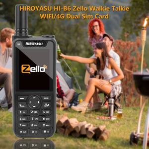 Zello 워키 토키 Hiroyasu HI-B6 안드로이드 9.0 4G 듀얼 Sim 카드 PoC 라디오 ptt 1GB ROM 8GB RAM 전체 키패드 2.4 인치 HD 화면