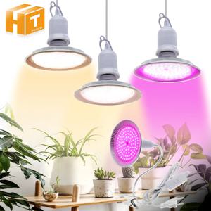 온실 AC100-265V LED 성장 조명, 실내 야외 온실 식물용 보라색 햇빛, E27, 18W, SMD2835, 4000K