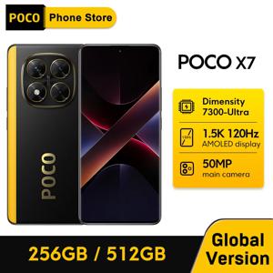 포코 X7 5G 글로벌 버전 스마트폰, 256GB, 512GB, 치수 7300-울트라 6.67 인치 AMOLED 디스플레이, 5110mAh, 50MP OIS 카메라, 45W NFC