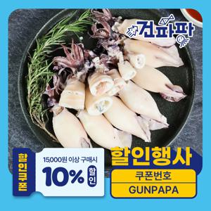 내장가득 통찜용 선동 손질 총알 한치 500g 1팩