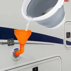 1 세트 캠핑카 물 깔때기 필러 화장실 플러시 필러 깔때기 10L 캐러밴 Campervan 용 접이식 접이식 실리콘 버킷