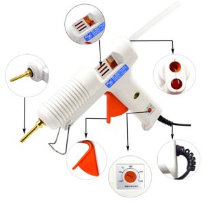 온도 조절 온도 조절 장치가있는 150W 100W 핫멜트 접착제 총 가정용 DIY 산업 제조용 무료 접착제 스틱 5개