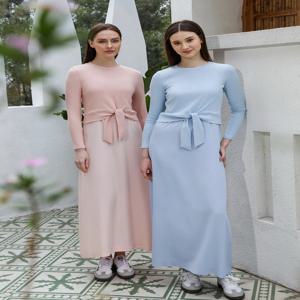 AP SS25 여성 랩 티셔츠 리브 레이디 블렌드 슬립 드레스 텐셀 5 색