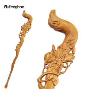 노란색 꽃 나무 단일 공동 패션 나무 스틱 장식 Cospaly 지팡이 할로윈 목발 지팡이 Crosier 95cm