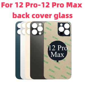 후면 유리 + iPhone 12Pro-12 PM 용 3M 접착제 뒷면 커버 유리 빠른 교체 하우징 배터리 커버 큰 구멍 후면 유리