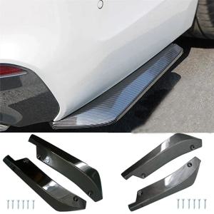 자동차 앞 뒤 범퍼 스트립 립 스포일러 디퓨저 스플리터 스크래치 보호기 탄소 섬유 Winglets 사이드 스커트 확장 유니버설