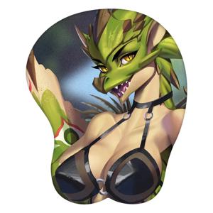모피 Rathian 몬스터 헌터 애니메이션 3D 마우스 패드 손목 받침대 실리콘 섹시한 크리 에이 티브 게임 마우스 패드 MatDIYyan DIYAim