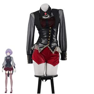 애니메이션 Bang Dream! Ave Mujica Nyamu Yutenji Amoris 코스프레 의상 검은 줄무늬 셔츠 빨간색 여성 섹시한 카니발 슈트 2025 핫 세일