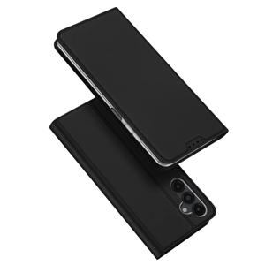 삼성 갤럭시 A15 5G / 4G용 DUX DUCIS 스킨 프로 시리즈 PU 가죽 스탠드 플립 폰 케이스 - 블랙