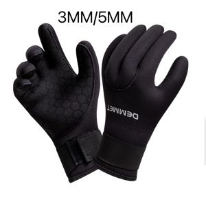 3mm 5mm 네오프렌 다이빙 겨울 온수 장갑 남성용 여성용 다이버 잠수복 스노클링 카누 스피어 피쉬 수중 사냥 장갑