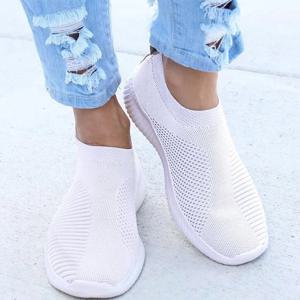 여성 플랫 슬립 온 화이트 슈즈 여성 경량 화이트 스니커즈 여름 가을 캐주얼 Chaussures Femme Basket Flats Shoes