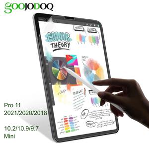 GOOJODOQ 종이 질감 필름 스크린 보호대, iPad Pro 11 13 Air 4 5 6 iPad Mini 6 7 9 8 7 10.2 10 세대