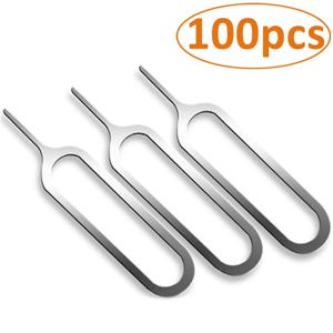 SIM 카드 제거 바늘 핀, SIM 카드 트레이, 오픈 바늘 핀, 아이폰, 삼성, 샤오미, 레드미, 마이크로 Sd 카드 도구, 100 개