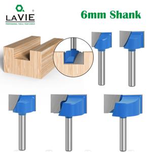 LAVIE 바닥 청소 비트, 직선 라우터 비트 세트, 클린 밀링 커터, 목공 전동 기계-C C06006, 1 개, 6mm