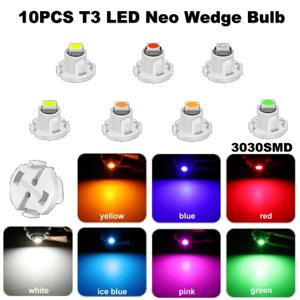 10Pcs T3 LED T4.2 T4.7 Led 전구 Canbus 3030SMD 자동차 인테리어 조명 표시기 웨지 대시 보드 온난화 악기 램프 12V 자동