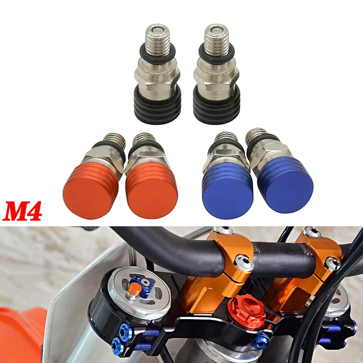 M4x0.7 KTM SX SXF EXC EXCF XC XCF XCW XCFW 150 200 250 300 350 400 450 500 Husqvarna FC TE FE 용 포크 에어 블리더 밸브