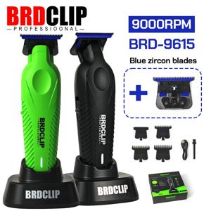 BRDCLIP BRD9615 9000PRM 전문 남성용 헤어 트리머 이발사 마무리 전기 클리퍼 DLC 블루 블레이드 헤어 커팅 머신