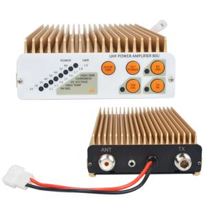 UHF 워키토키 전력 증폭기, 전력 세트 레벨 10-80W, 1.2-1.9 V WR 디스플레이, FM, AM, SSB 변조 모드, 13.8V, 15A 입력