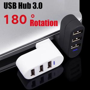USB 3.0 허브 어댑터 180 ° 회전식 3 포트 USB 3.0 2.0 허브 고속 분배기, 맥 레노버 샤오미 PC 태블릿 화웨이 액세서리