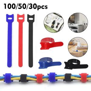 30pcs/50pcs/100pcs 재사용 가능한 케이블 타이, 멀티 컬러 플라스틱 재사용 가능한 케이블 타이, 12*150mm