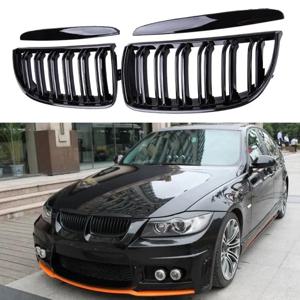 BMW E90 E91 3 시리즈 323I 328I 335I 330I 325I 05-08 ABS 그릴 레이싱 그릴 액세서리 용 광택 블랙 자동차 앞 범퍼 그릴